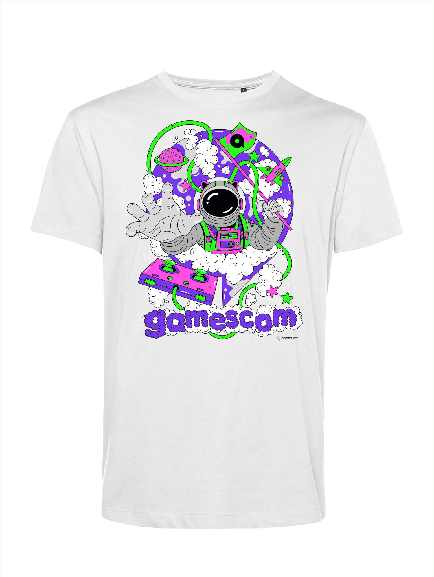 T-Shirt 'EXPLORATION SPACE' (Unisex) in weiss