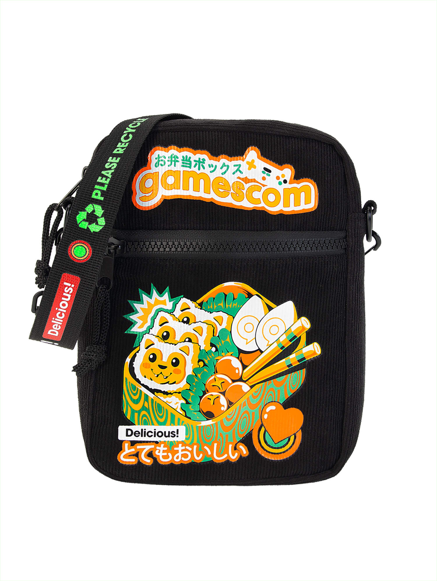 Festival Bag 'DELICIOUS' in schwarz