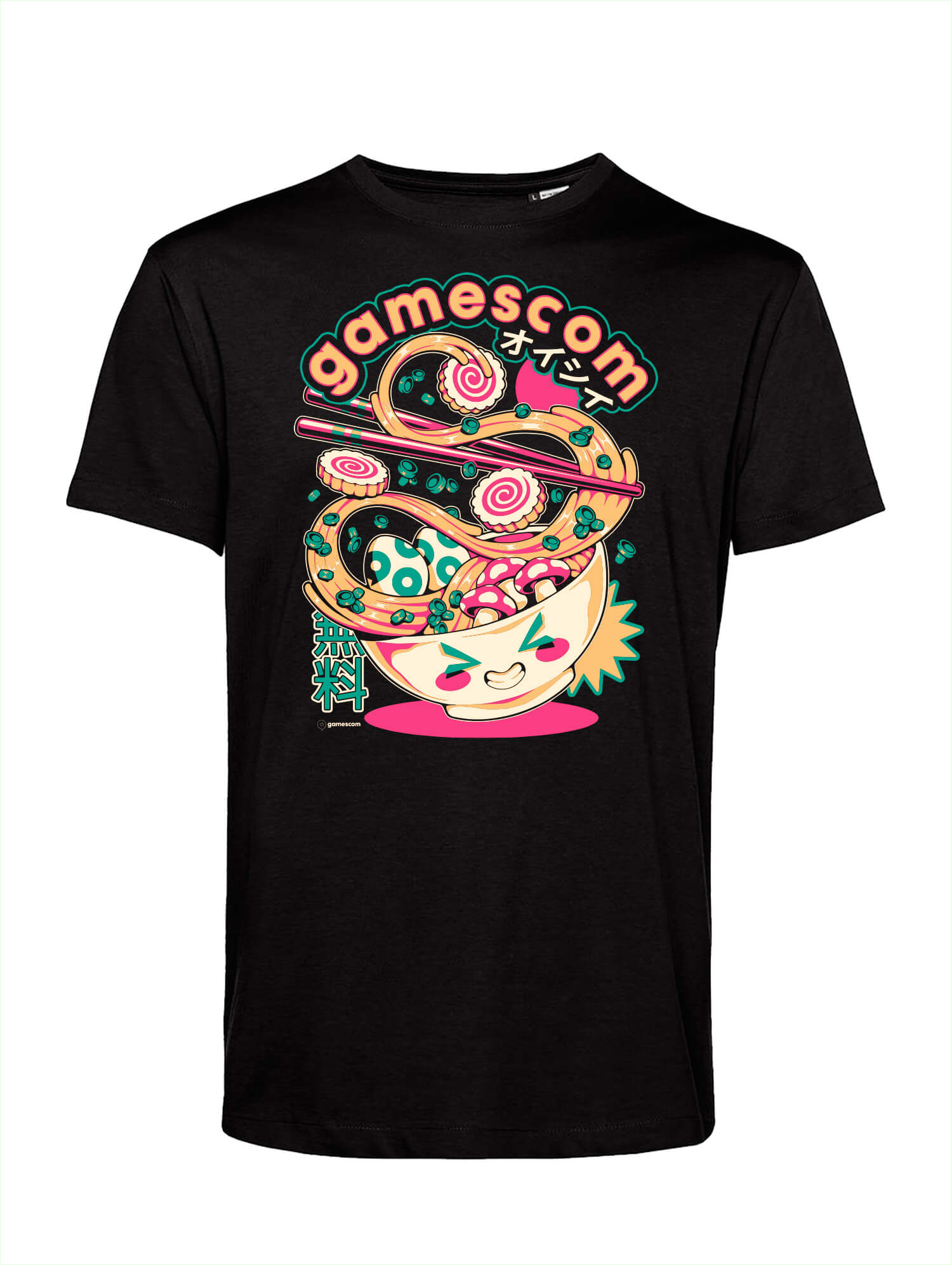T-Shirt 'OISHII' (Unisex) in schwarz