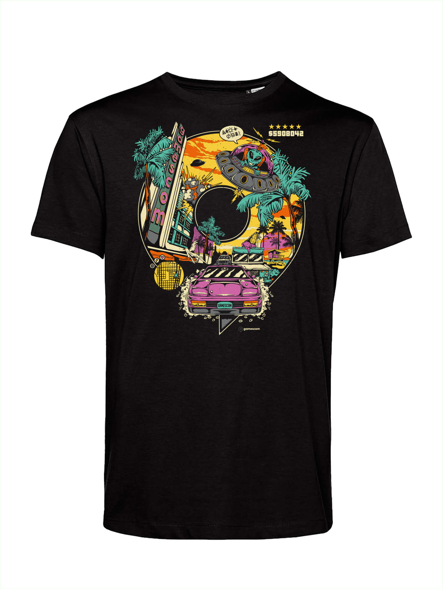 T-Shirt 'HEATWAVE' (Unisex) in schwarz