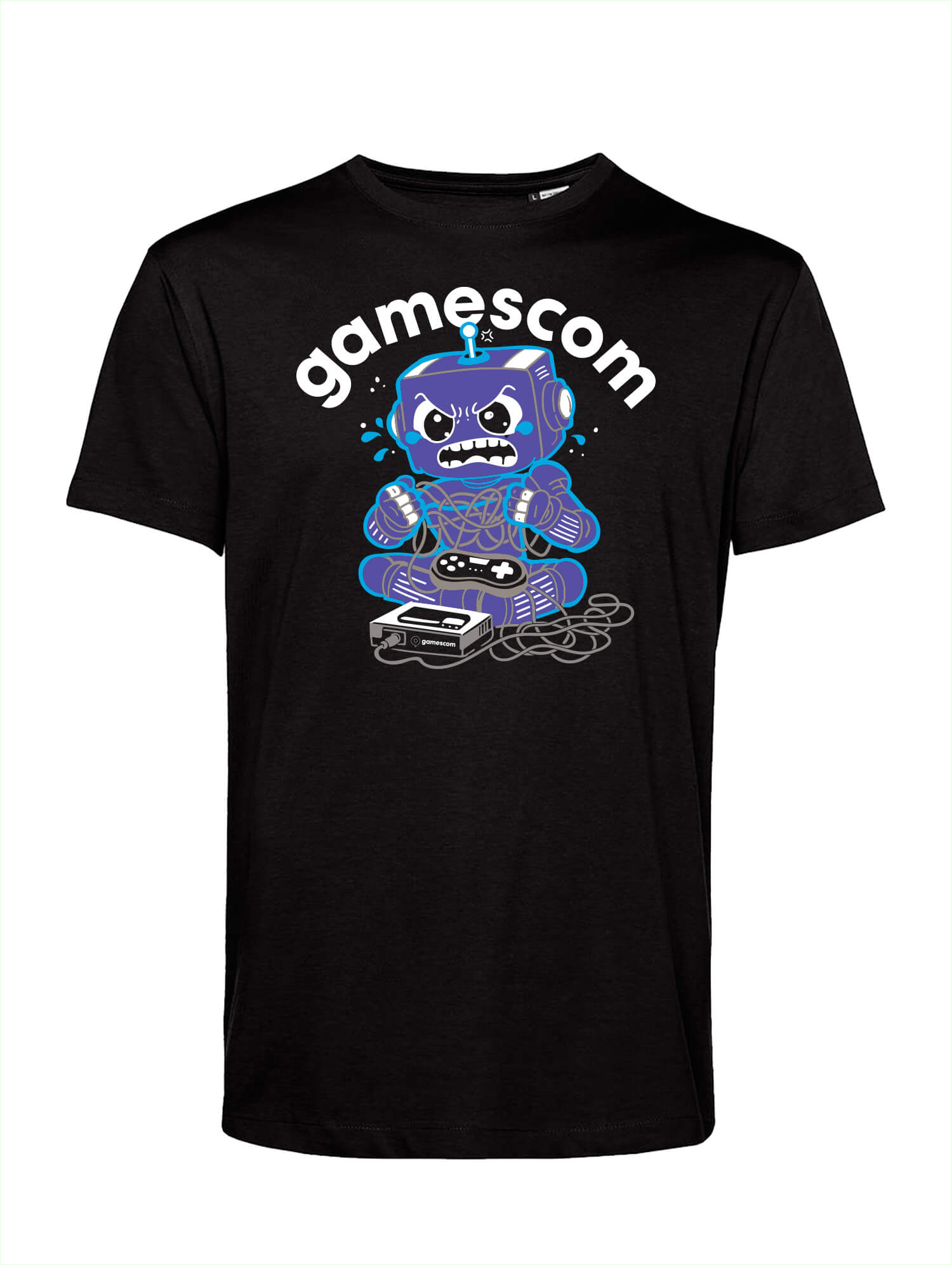 T-Shirt 'ROBOT' (Unisex) in schwarz