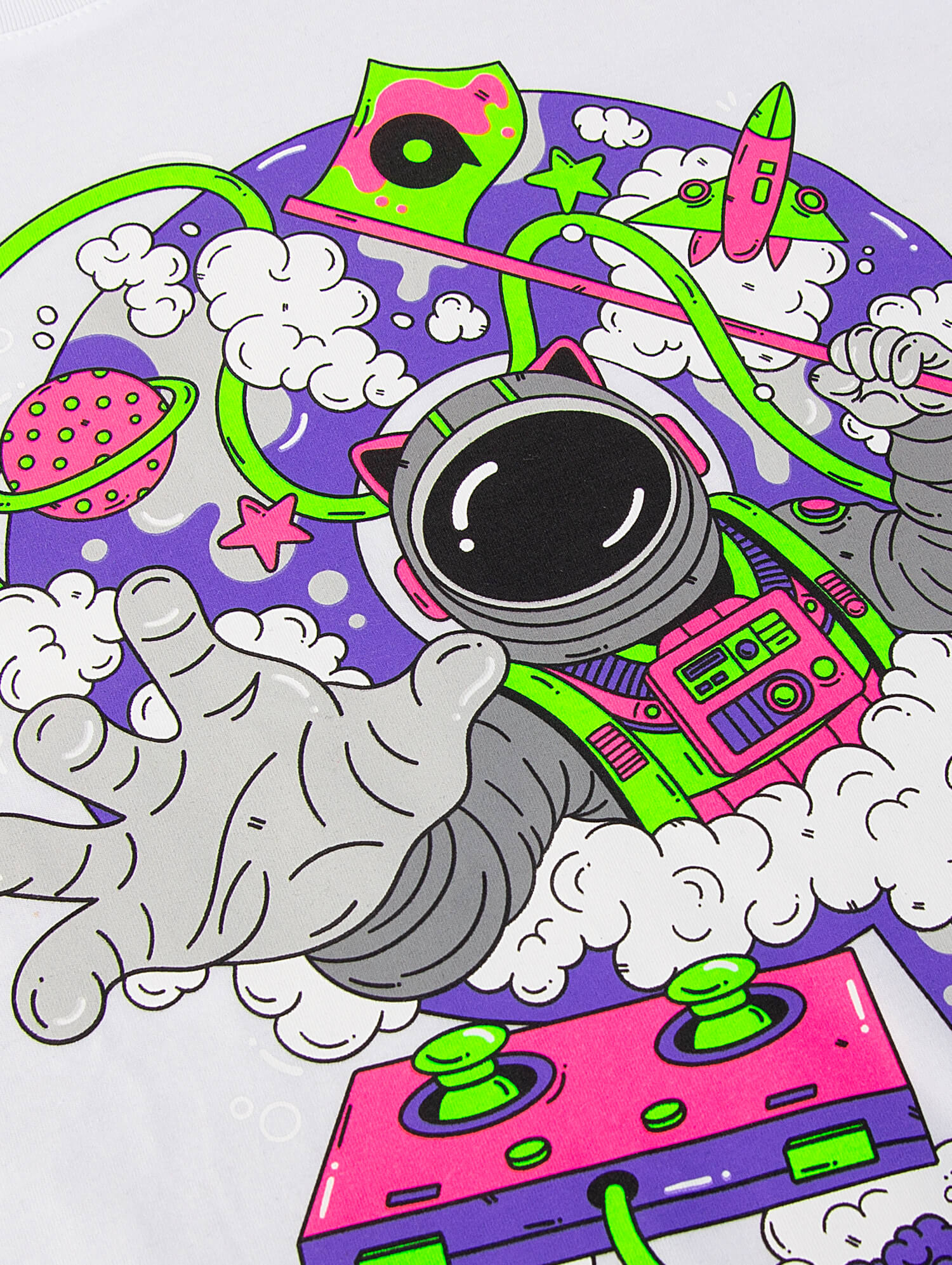T-Shirt 'EXPLORATION SPACE' (Unisex) in weiss