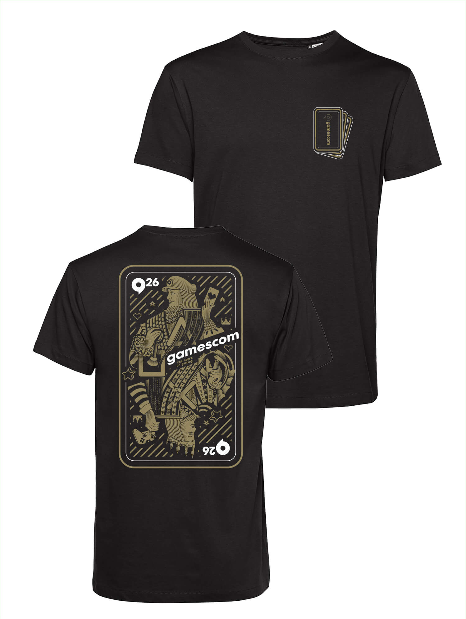 T-Shirt 'GOLDEN CARD' (Unisex) in schwarz